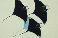 Płaszczki nalot, 90x100cm, akryl, płótno