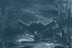 Stealth widoczny, 90x100cm, akryl, płótno