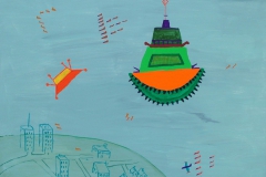 UFO, 90x100cm, akryl, płótno