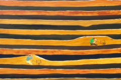 Zbiór szparagów, 90x100cm, akryl, płótno