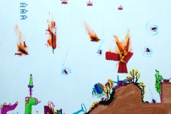 UFO cz.III, 90x100cm, akryl, płótno